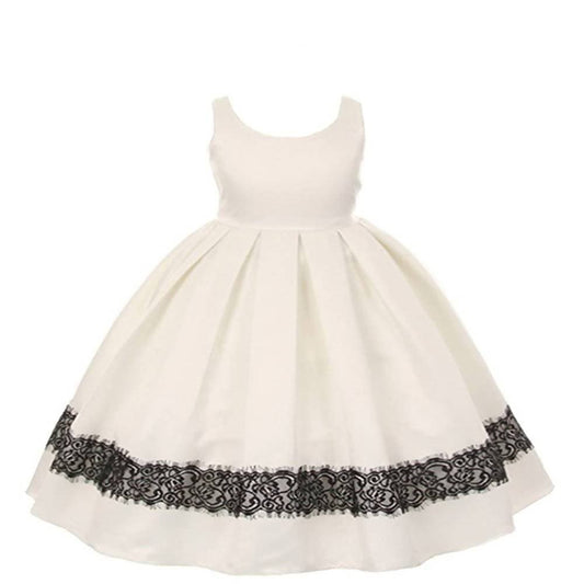 Asmaani Baby Girl's Off-White Colour Satin A-Line Maxi Full Length Dress (AS-DRESS_22171) - Grab2buy