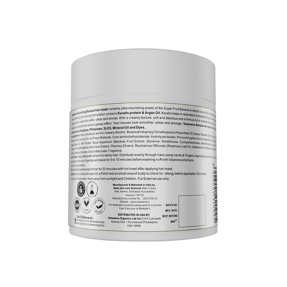 Volamena Nourishing Banana Hair Mask  Grab2Buy Volamena Grab2Buy