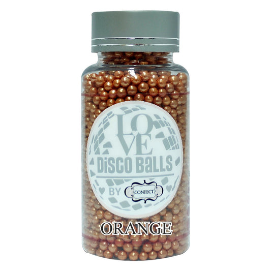 Confect Orange Disco Balls Sprinkles 2 MM