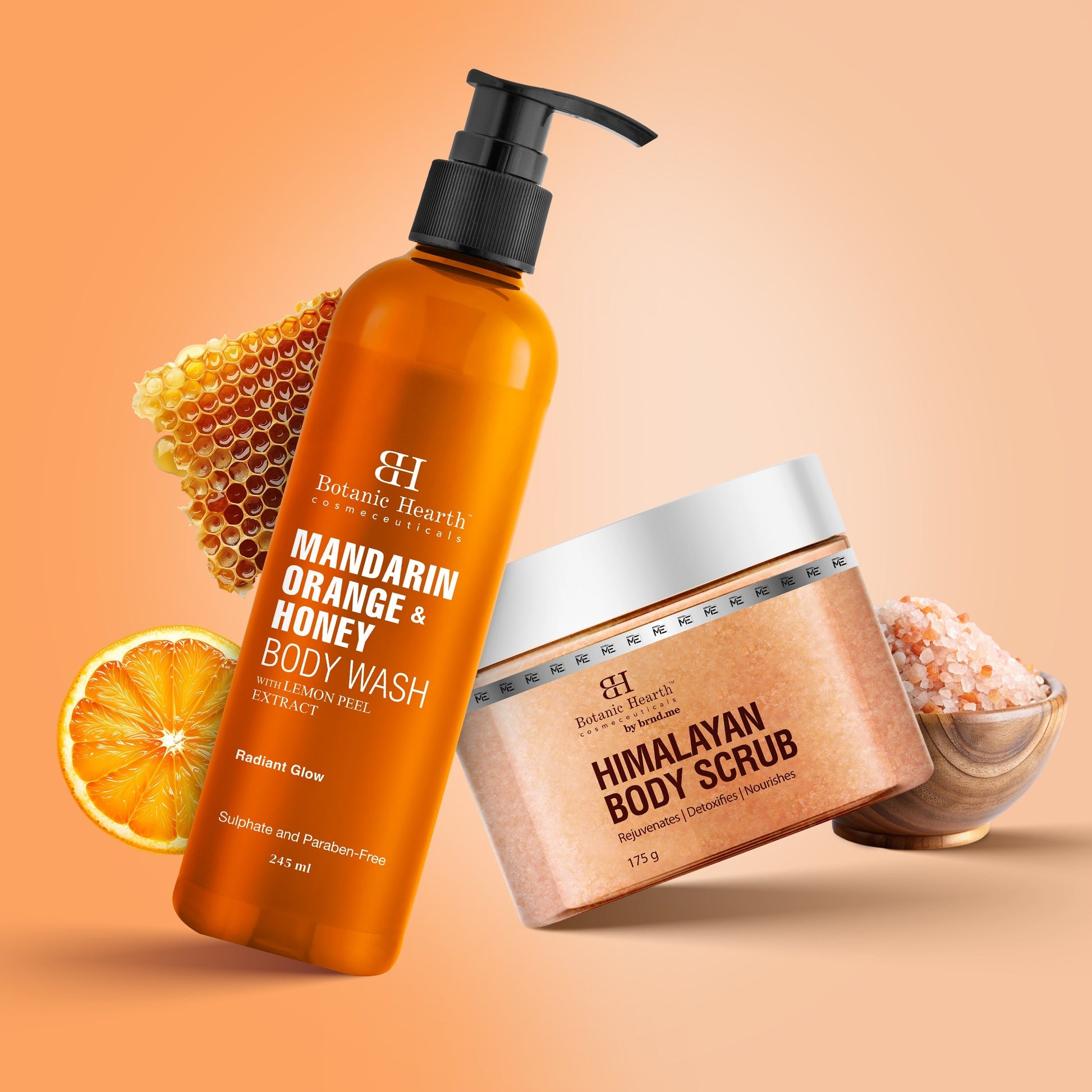 Botanic Hearth Mandarin Orange Body Wash & Himalayan Scrub