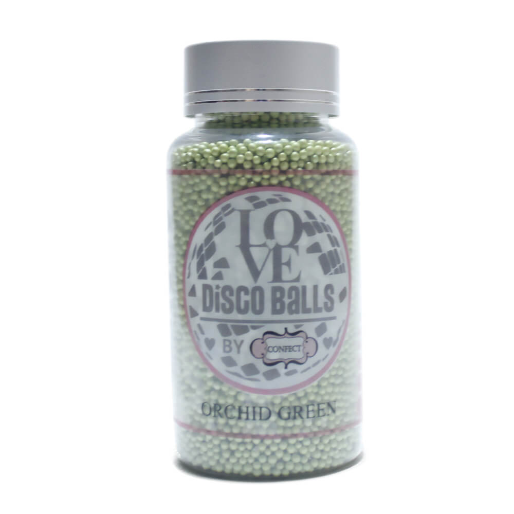 Confect Orchid Green Disco Balls Sprinkles 3 MM
