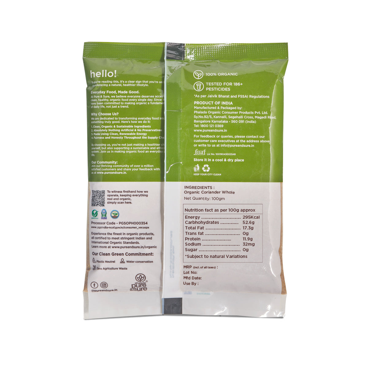 Pure & Sure Organic Coriander Powder 