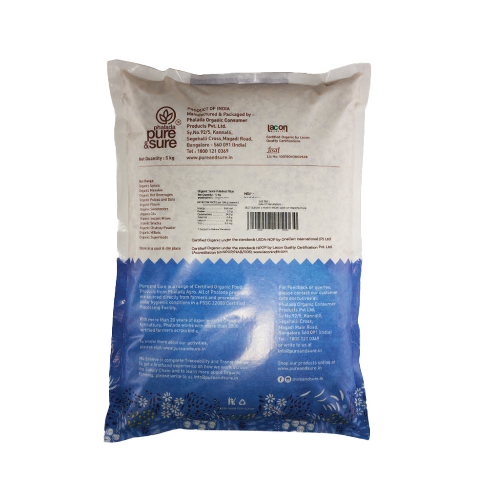 Pure & Sure Organic Semi Polished Rice(Rajmudi Rice)