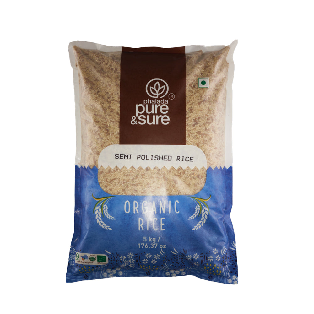 Pure & Sure Organic Semi Polished Rice(Rajmudi Rice)