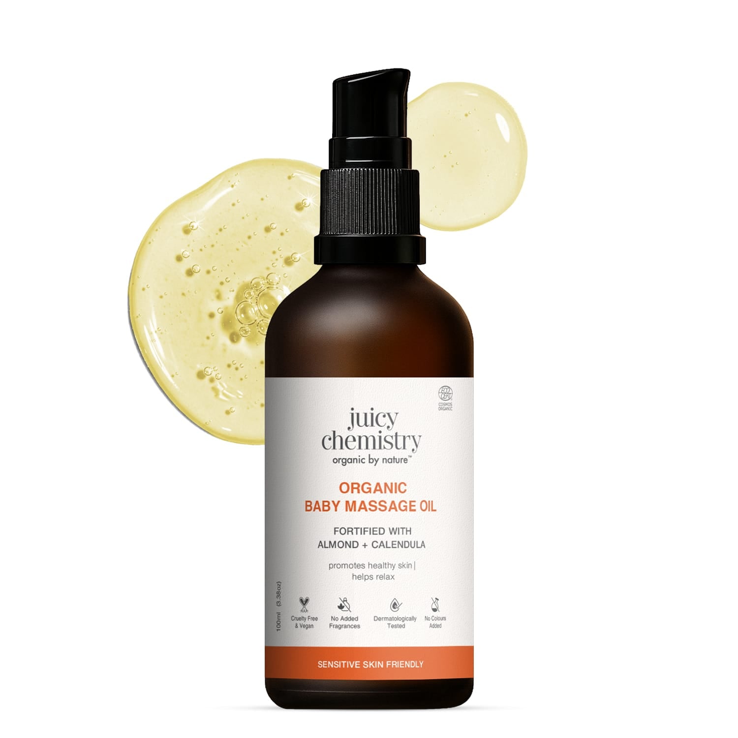 Organic Baby Massage Oil Fortified with Almond + Calendula 
