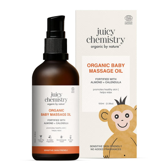 Organic Baby Massage Oil Fortified with Almond + Calendula 