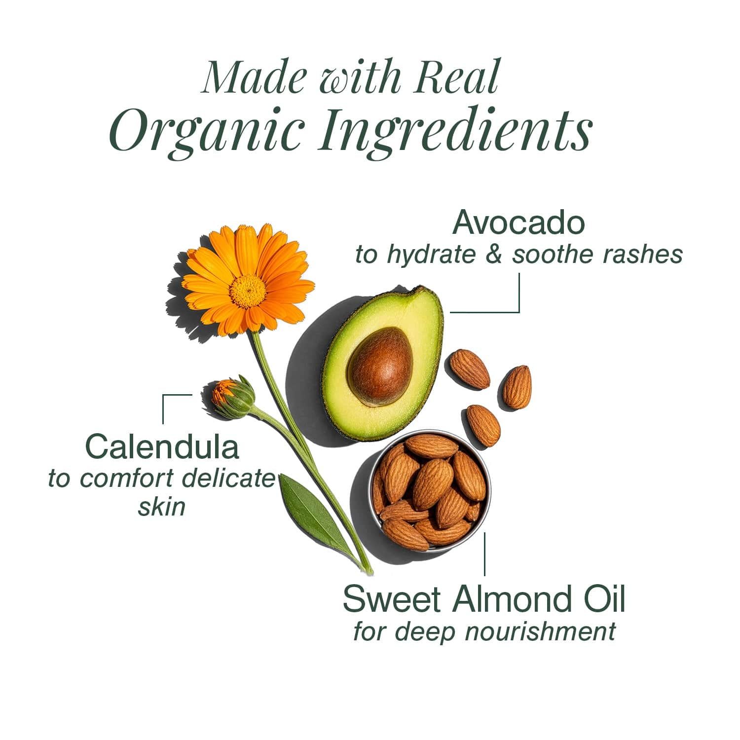 Organic Baby Massage Oil Fortified with Almond + Calendula 