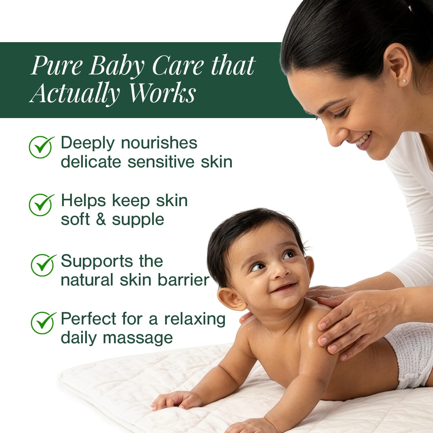 Organic Baby Massage Oil Fortified with Almond + Calendula 