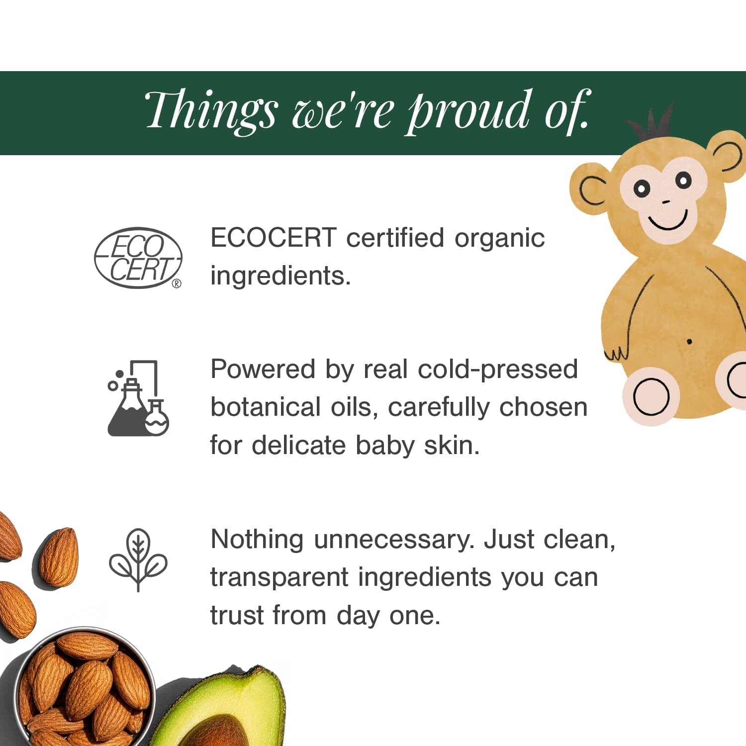 Organic Baby Massage Oil Fortified with Almond + Calendula 