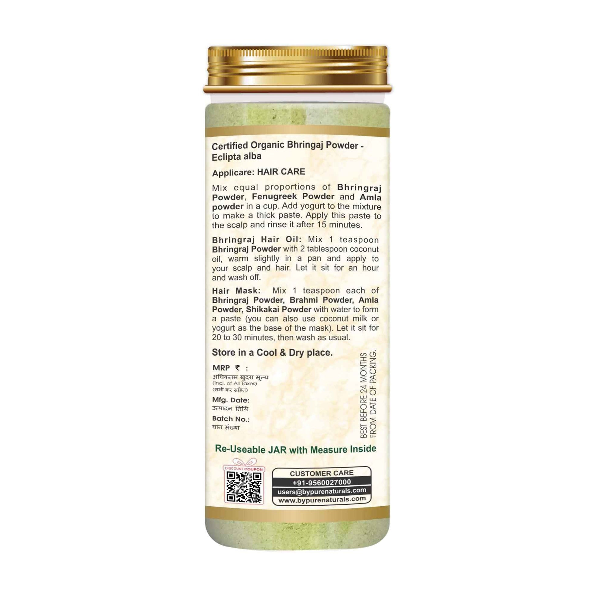 byPureNaturals Organic Bhringraj Powder