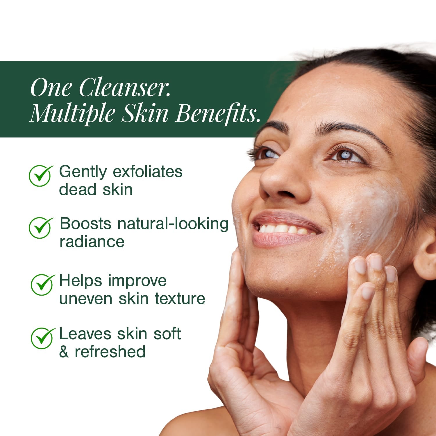 Certified Organic Brightening Enzyme Cleanser Fortified with Rice + Hydrolysed Wheat Protein 