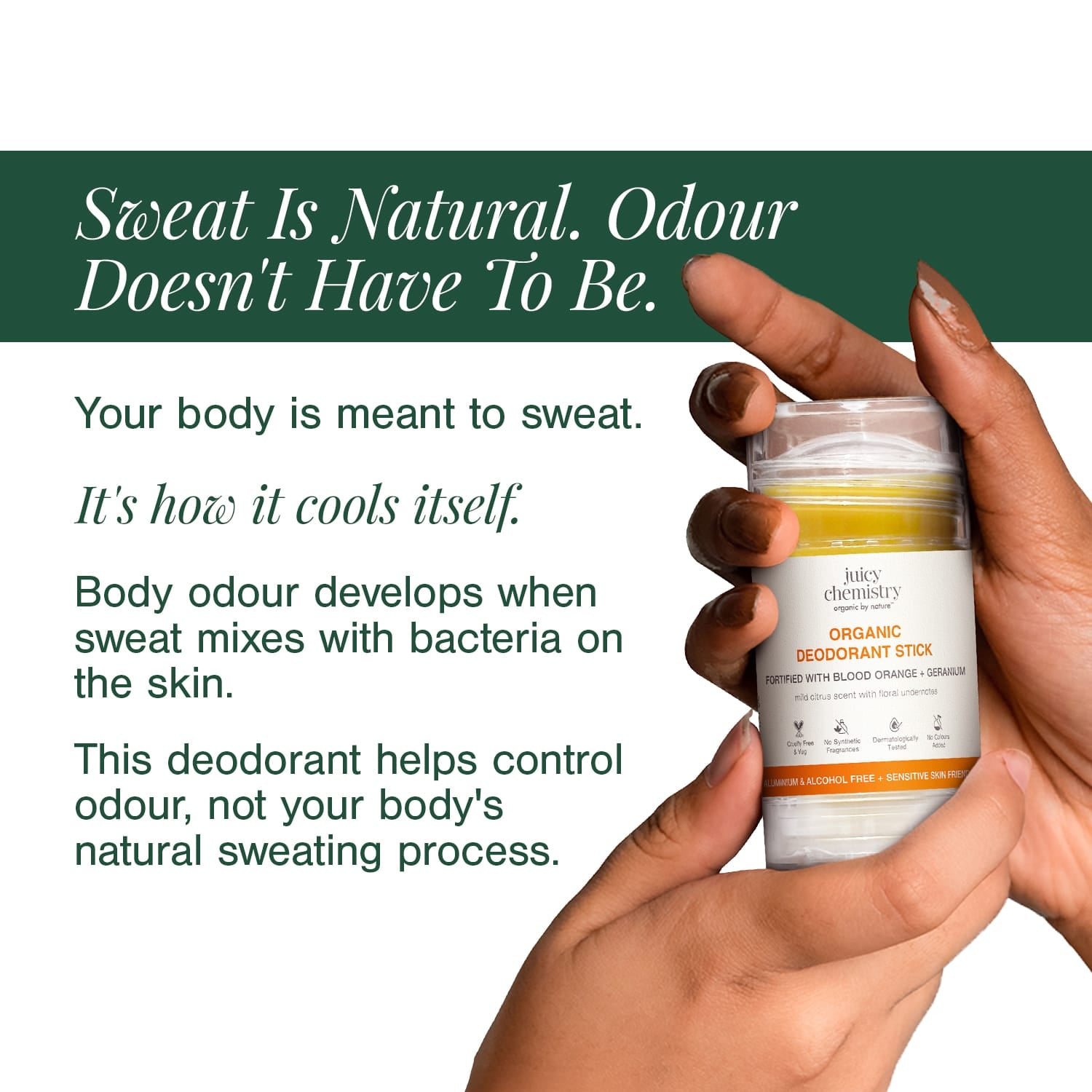 Organic Deodorant Fortified with Blood Orange + Geranium 