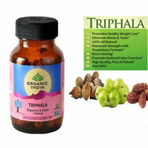Organic India Triphala Capsules | Certified Organic Digestive Detox & Gut Health Supplement 