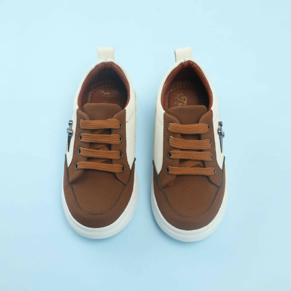 Tiny Bugs Boys Lace Up Casual Shoes - Brown  Grab2Buy Tiny Bugs Grab2Buy