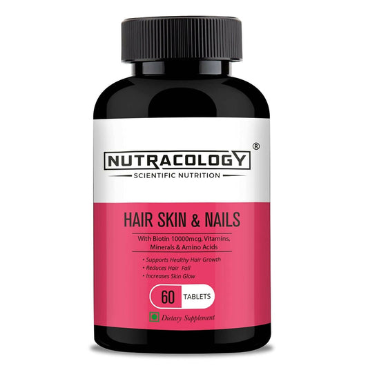 Nutracology Hair Skin & Nails For Hair Growth, Glowing Skin & Strong Nails Tablets 