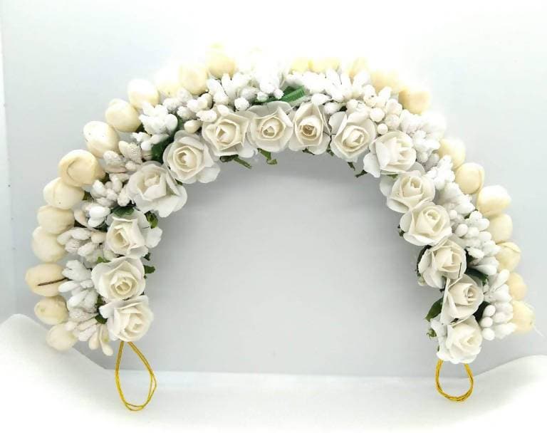 White Rose Hair Gajra  Grab2Buy Mokshi Collections Grab2Buy