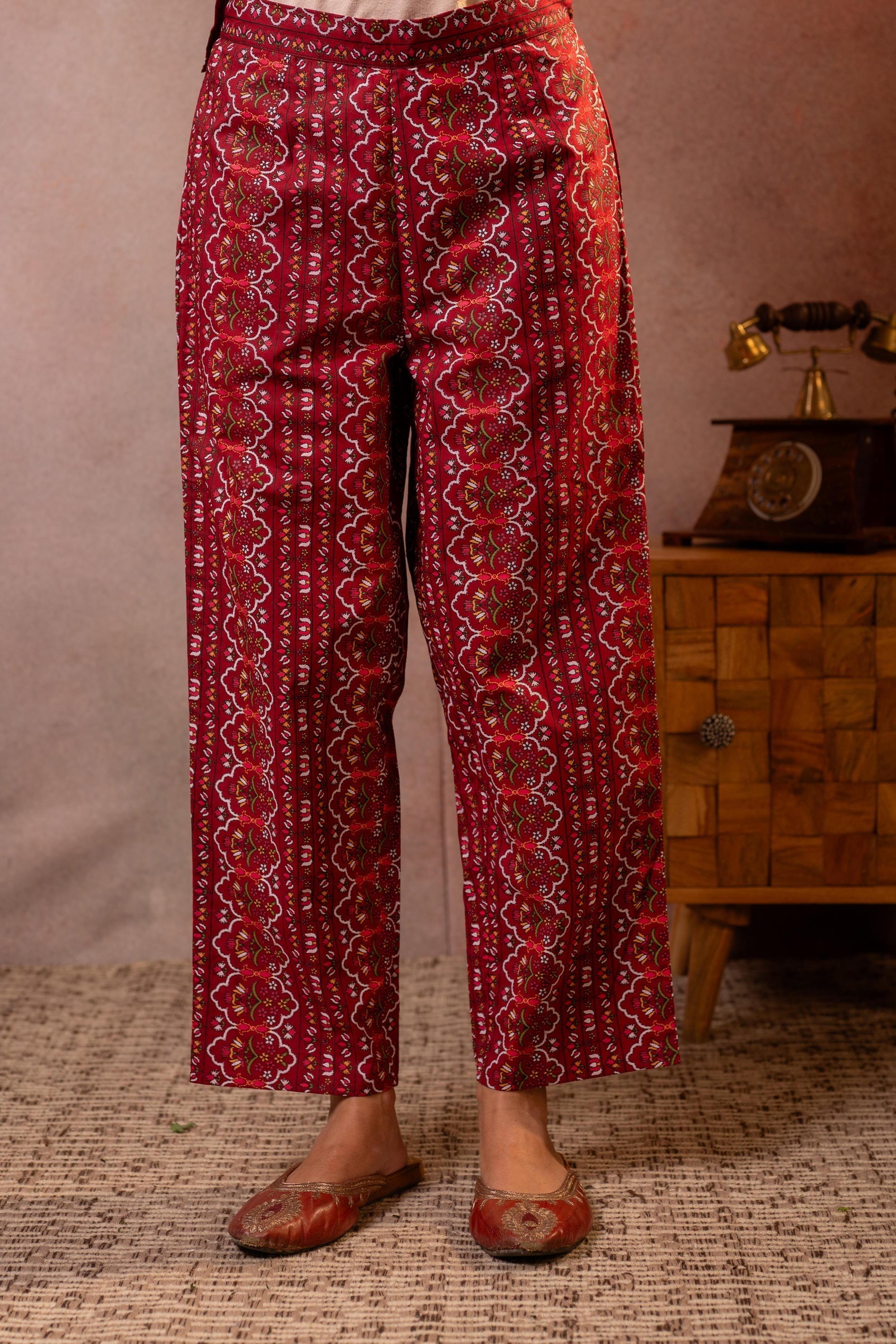 Juniper Maroon Blossom Printed Co-ord Set