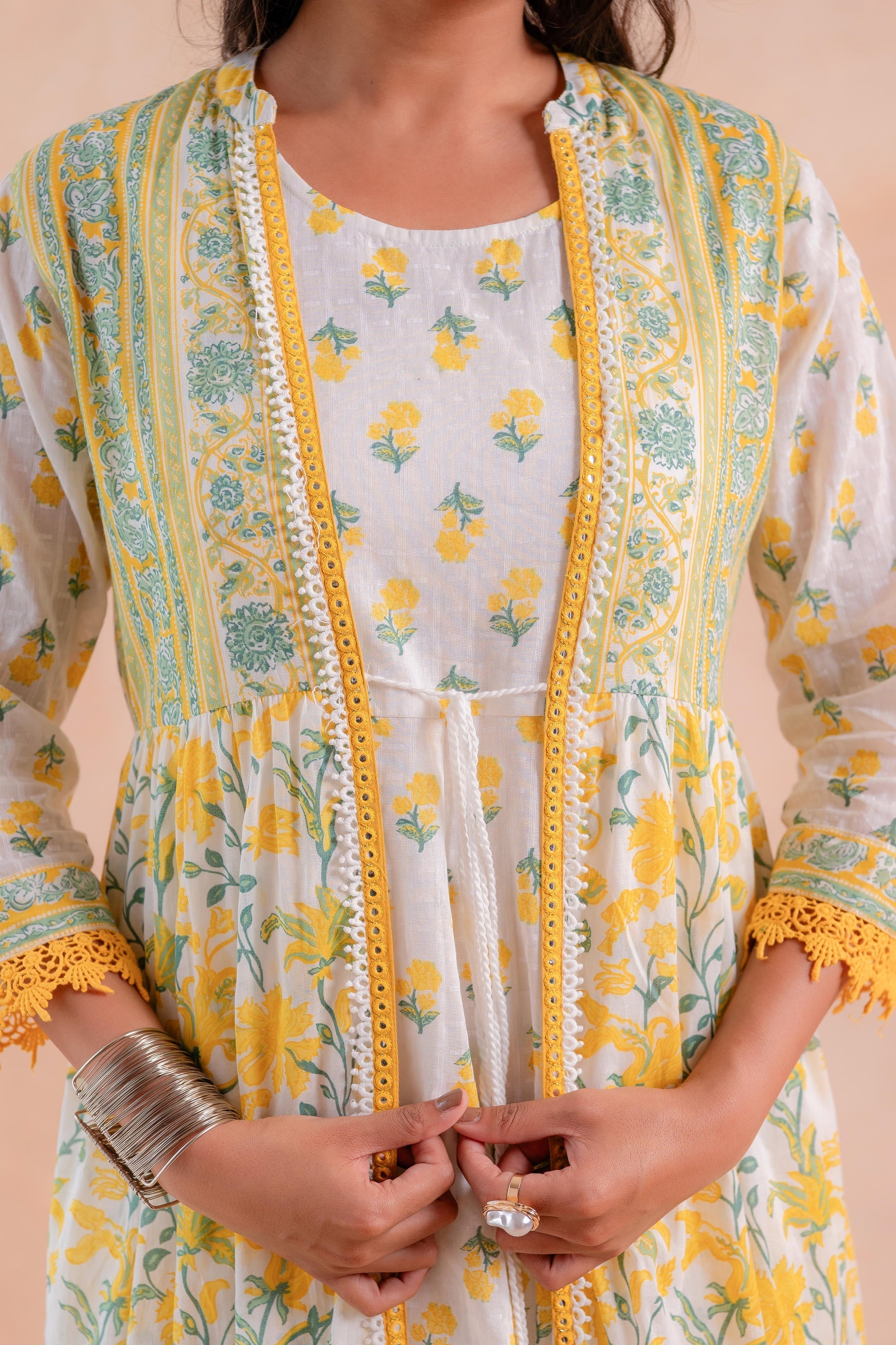 Juniper Sunlit Gulbahaar Floral Tiered Dress
