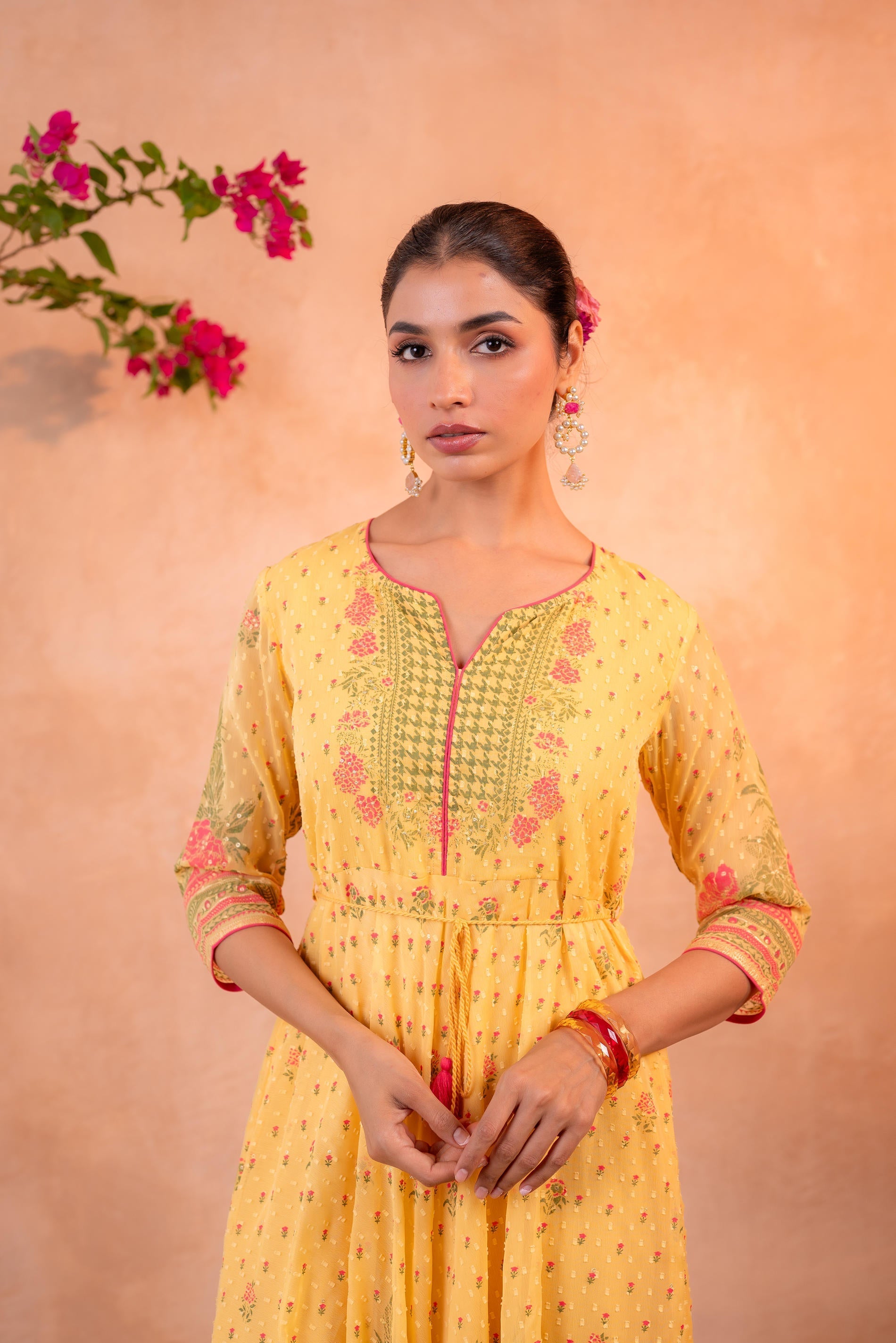 Juniper Gulnaar Gendaphool Garden Panelled Dress