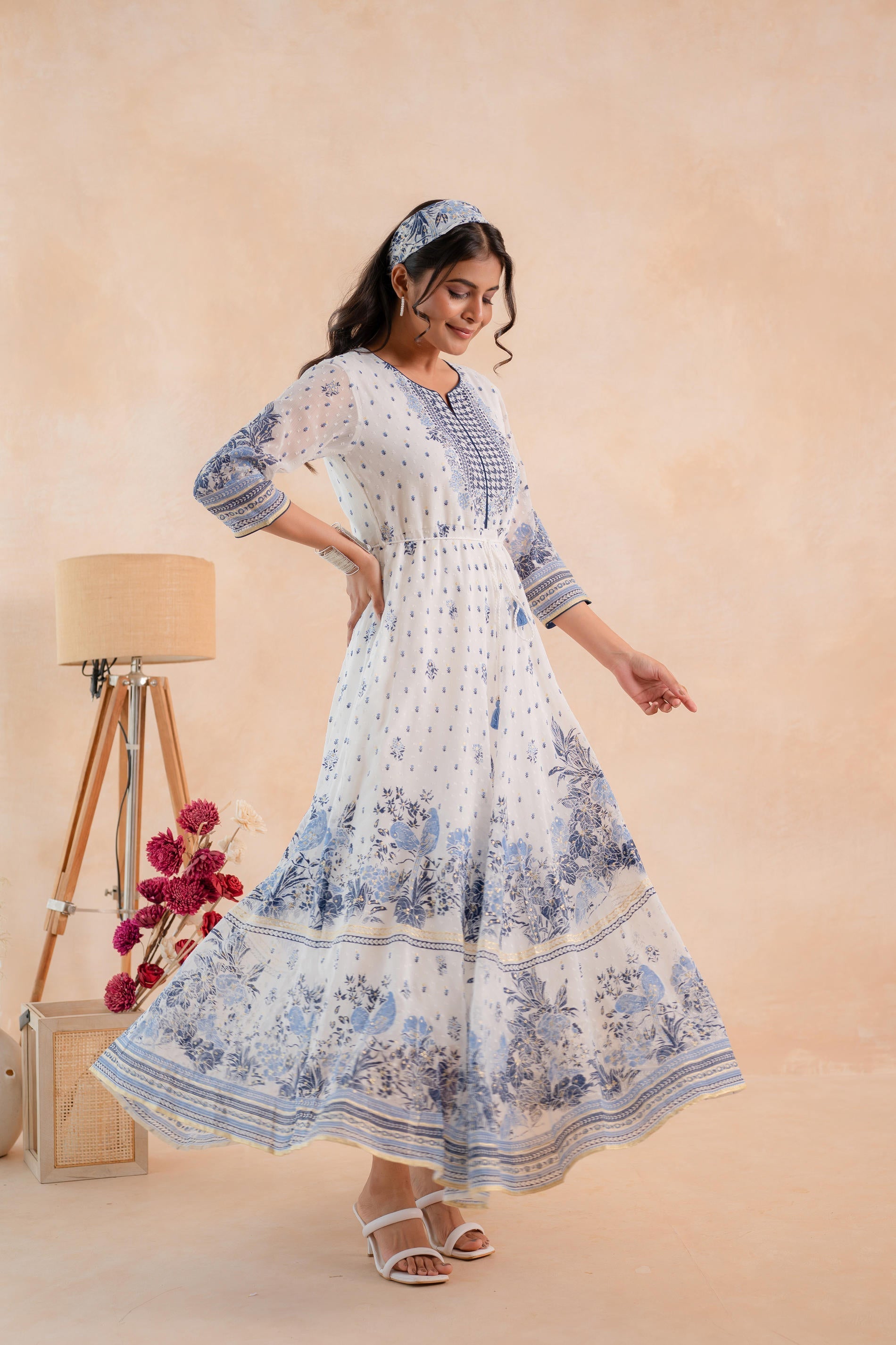 Juniper Gulnaar Neel Garden Panelled Dress
