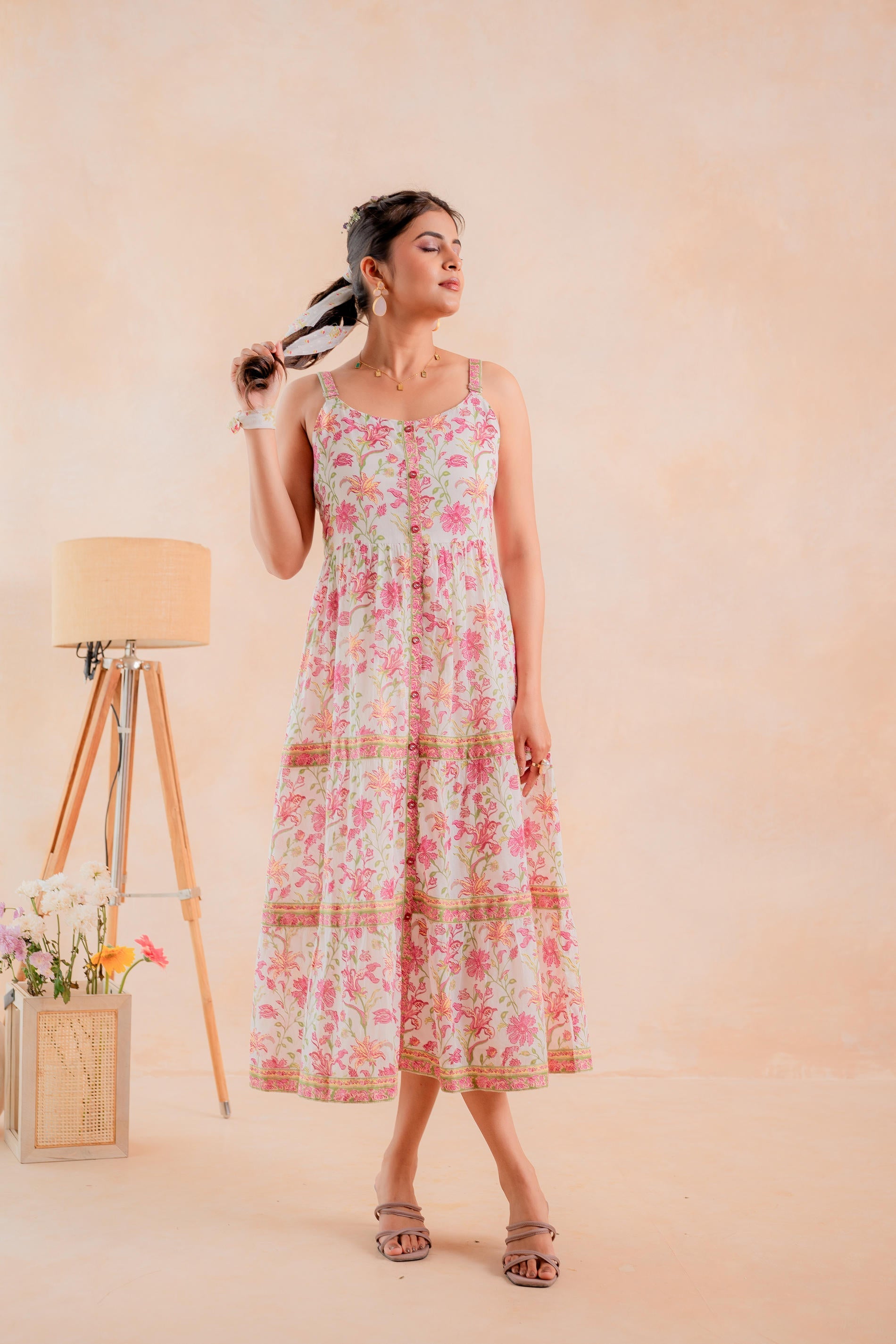 Juniper Pink Meadow Tiered Dress