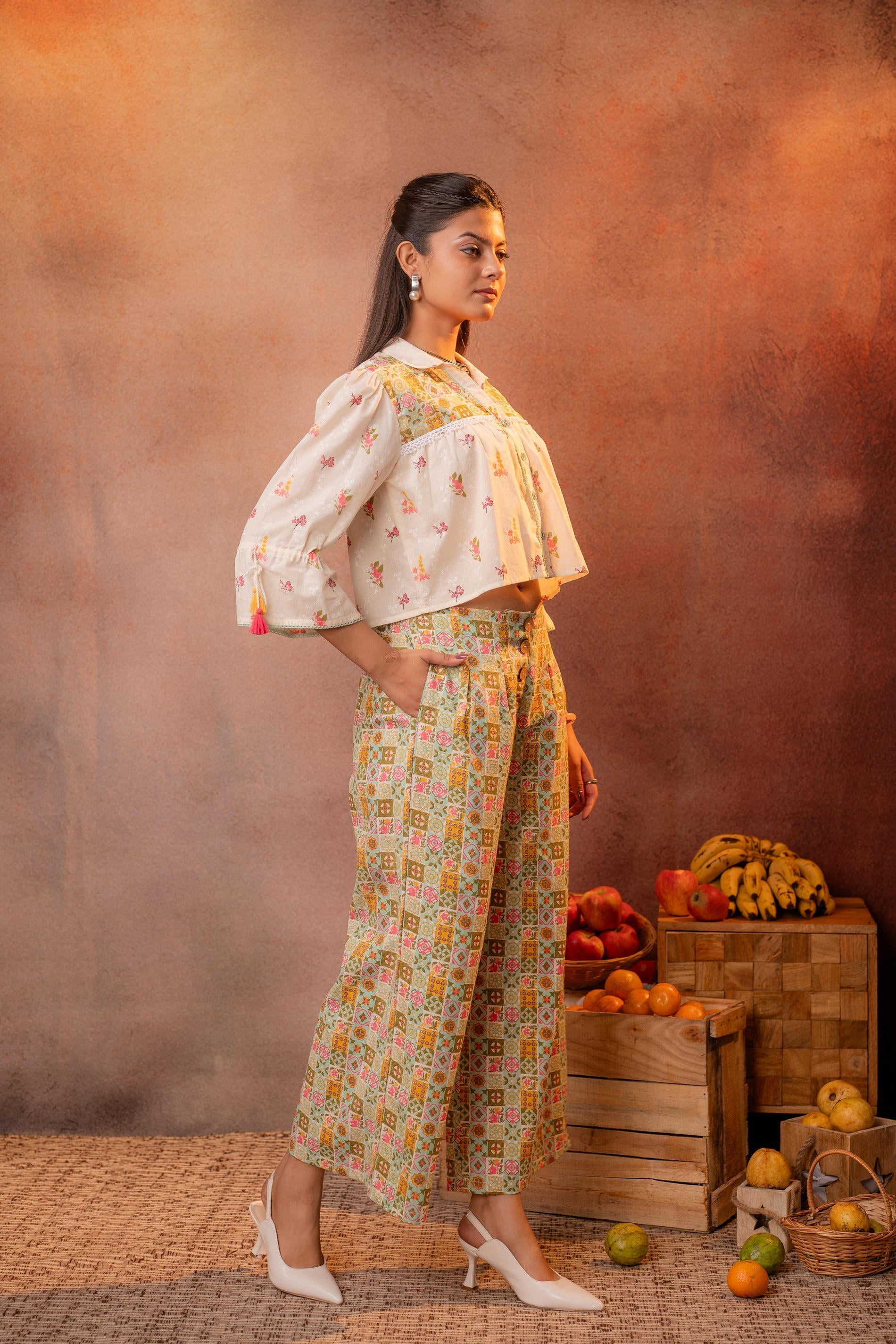 Juniper Ivory Folk Mosaic Co-Ord Set