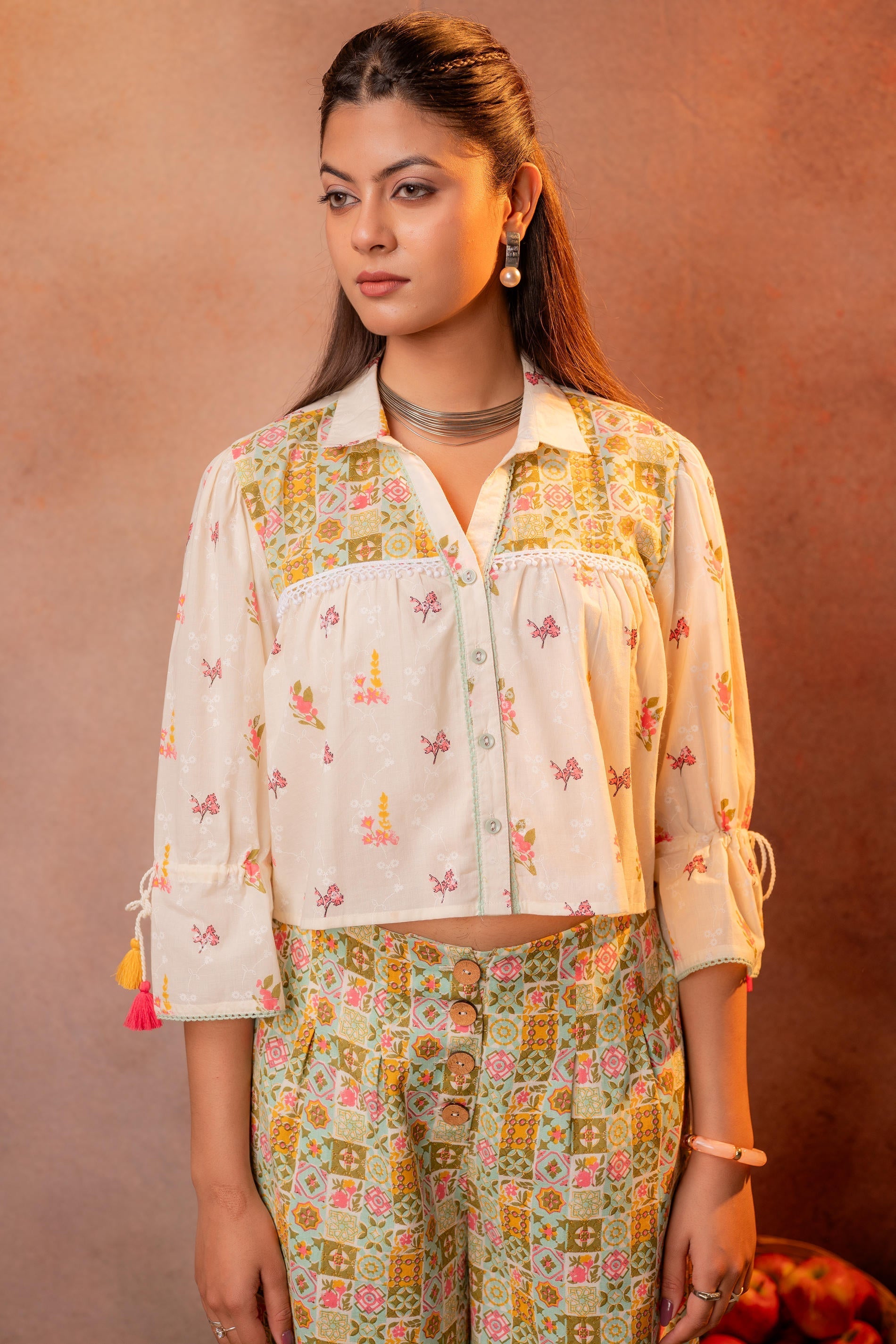 Juniper Ivory Folk Mosaic Co-Ord Set