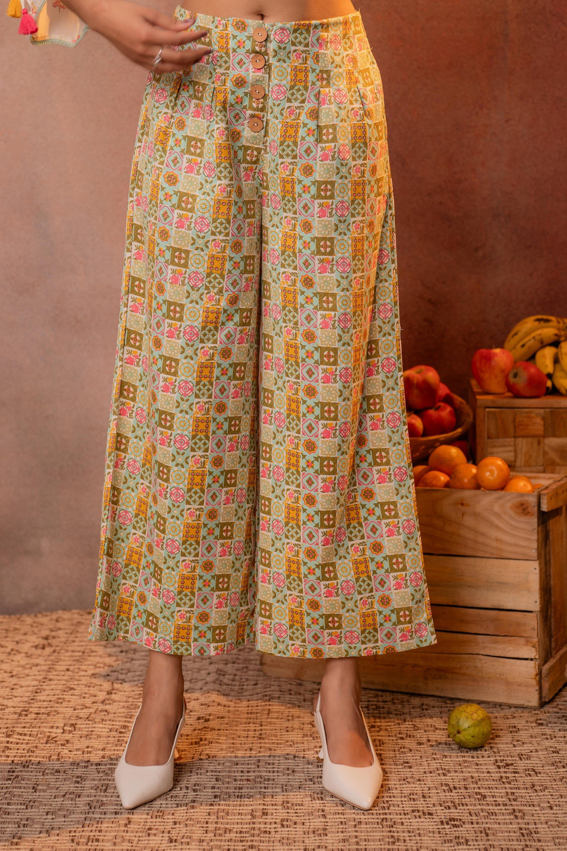 Juniper Ivory Folk Mosaic Co-Ord Set