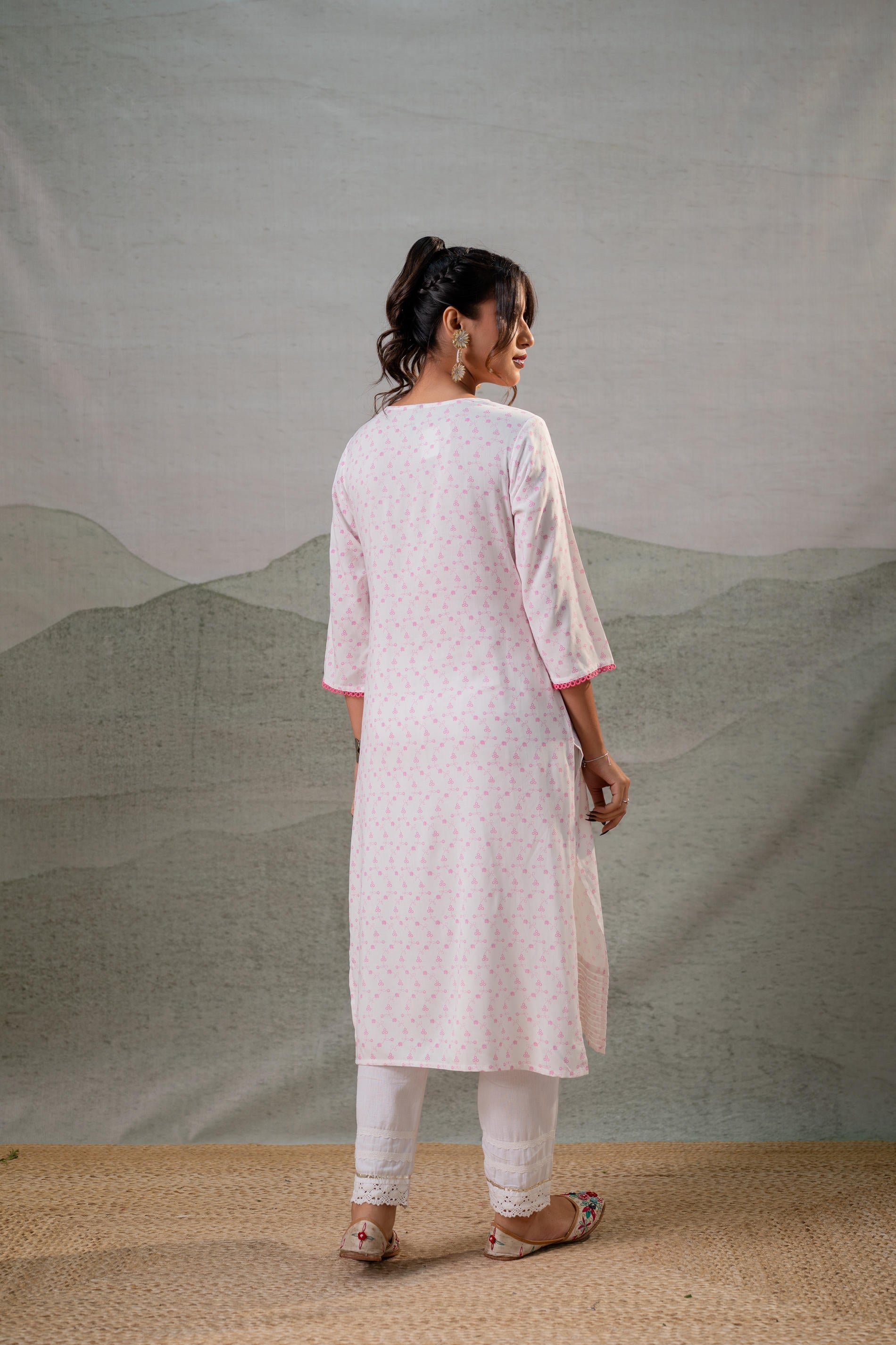 Juniper Rosebud Yoke Printed Kurta
