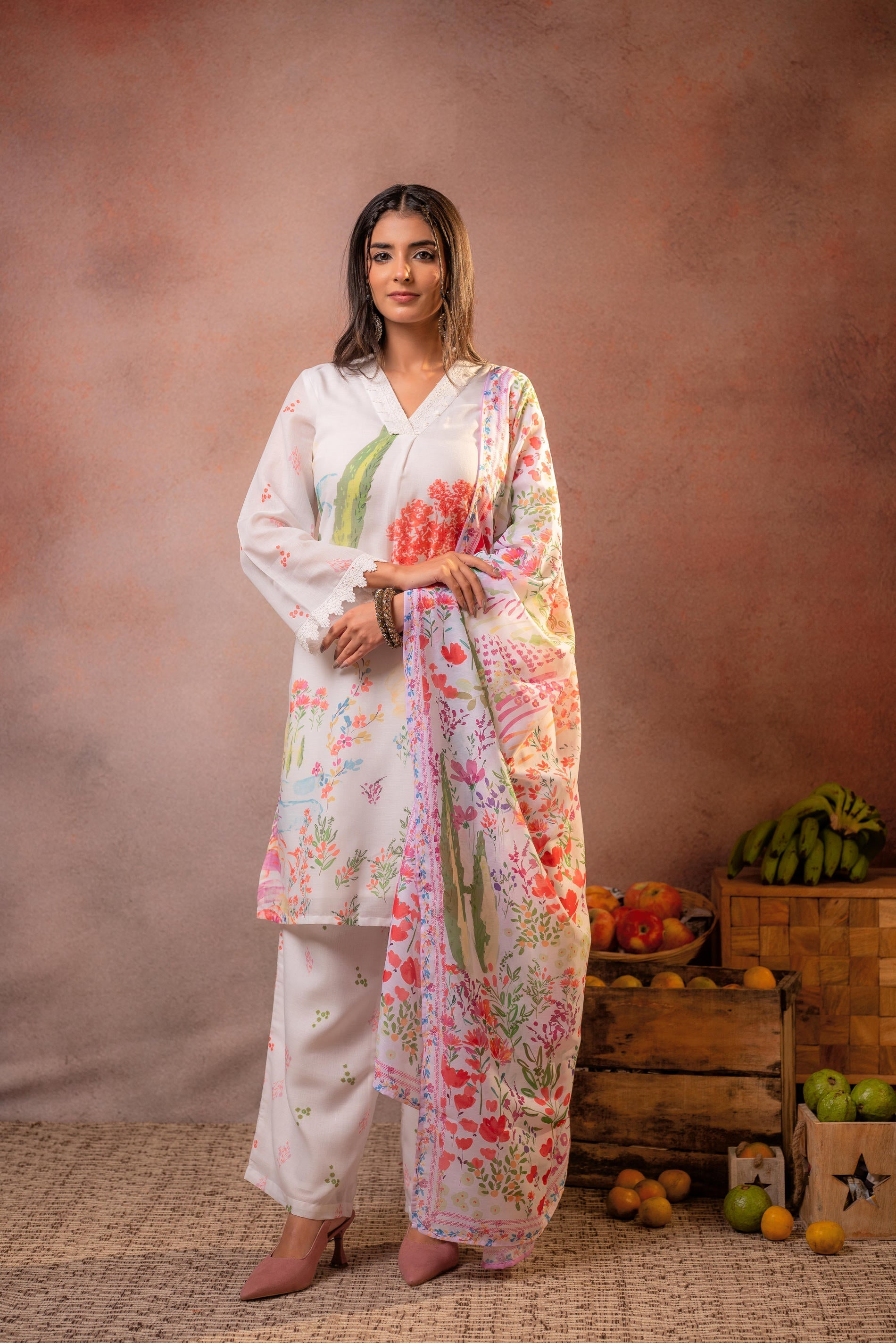 Juniper Gulnaar Garden Printed Kurta Set