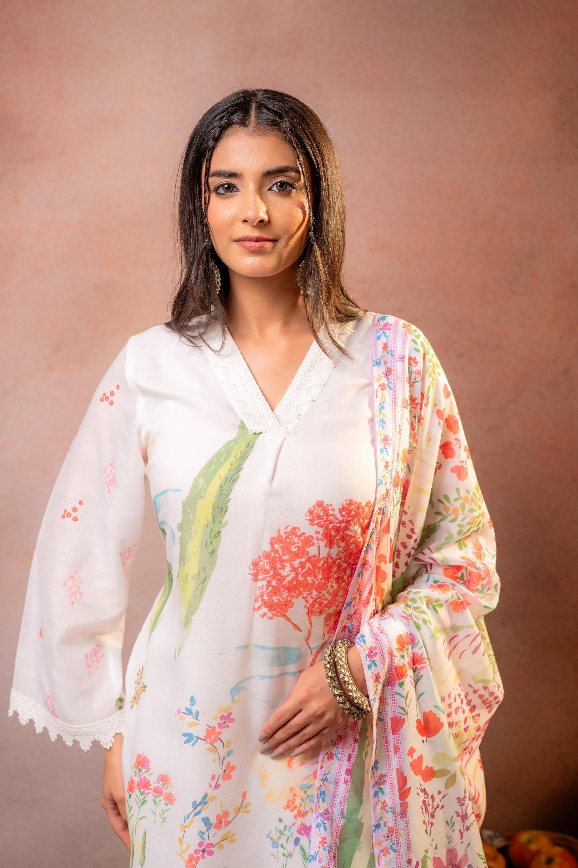 Juniper Gulnaar Garden Printed Kurta Set