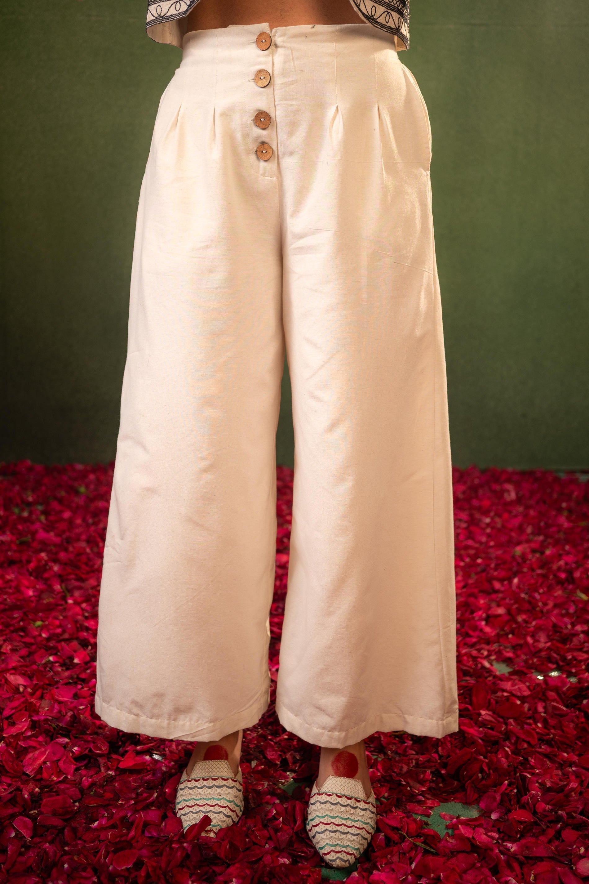 Juniper Ivory Noor Embroidered Jacket Co-Ord Set