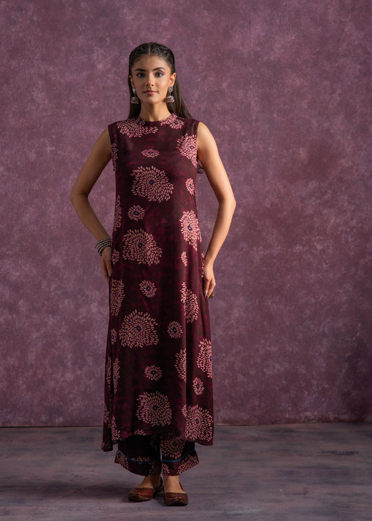 Juniper Women'S Purple Floral Printed Kurta With Pant Set | Grab2Buy