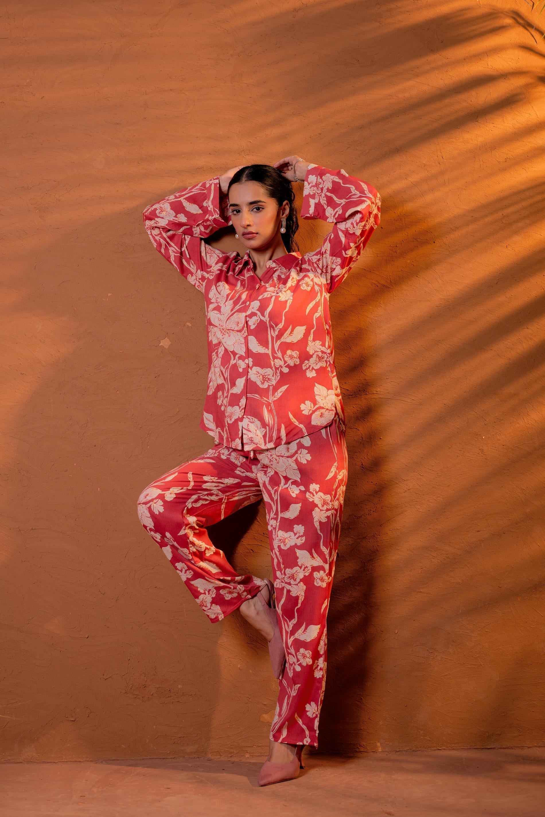 Juniper Women Relaxed Fit Floral Printed Co-Ord Set