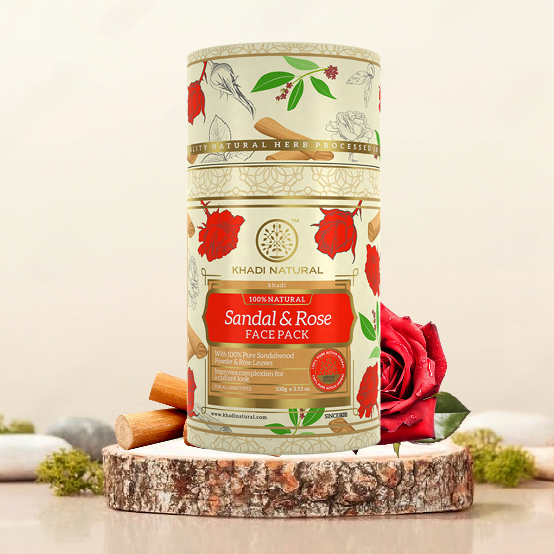Khadi Natural Sandalwood & Rose Face Pack - 100gm 