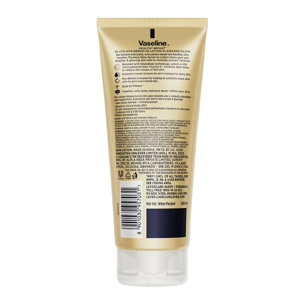 Vaseline Gluta-Hya Flawless Glow Lotion For Face & Body  Grab2Buy Vaseline Grab2Buy