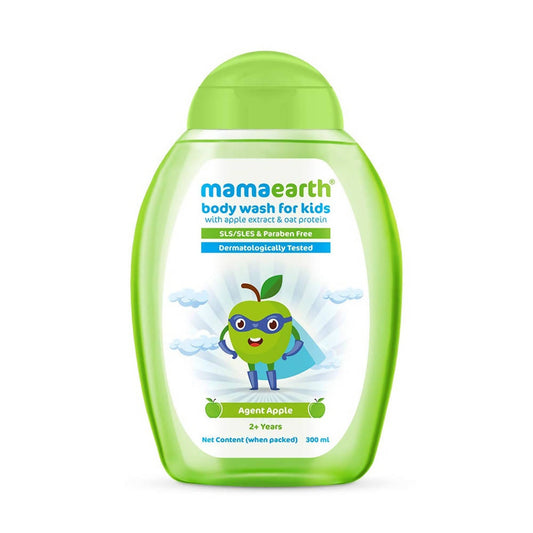 Mamaearth Agent Apple Body Wash for Kids with Apple & Oat Protein - Limited Time Offer 