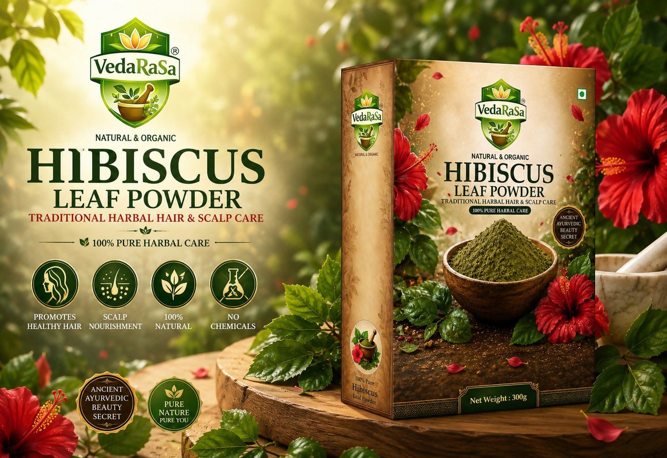 VedaRasa Dried Hibiscus Leaf Powder  Grab2Buy VedaRasa Grab2Buy