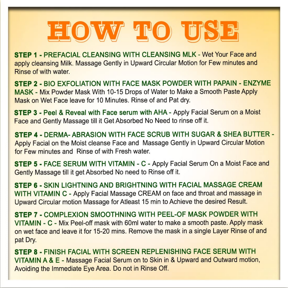 VedicAyurveda Vitamin C Light 'n' Bright Skin Facial kit  Grab2Buy VedicAyurveda Grab2Buy