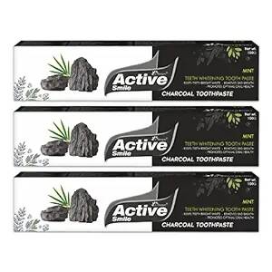 Dr. Morepen Active Smile Charcoal Toothpaste for Teeth Whitening & Bad Breath Removal - Grab2buy