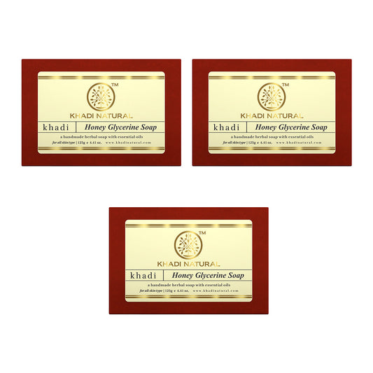 Khadi Natural Honey Glycerine Soap Combo Pack Of 3 – 125gm Each