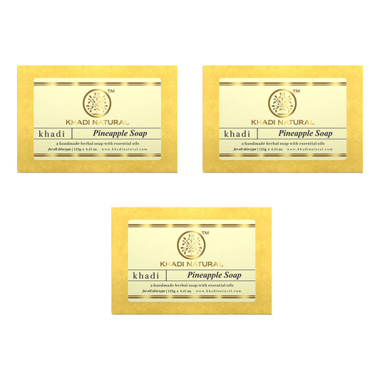 Khadi Natural Pineapple Soap Combo Pack Of 3 – 125gm Each