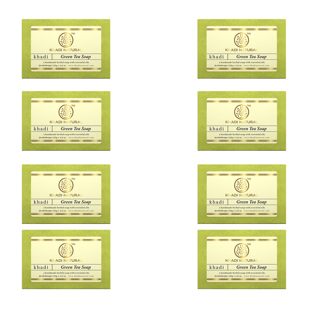 Khadi Natural Green Tea Soap Combo Pack Of 8 – 125gm Each 