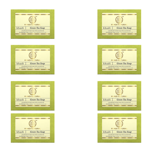 Khadi Natural Green Tea Soap Combo Pack Of 8 – 125gm Each 