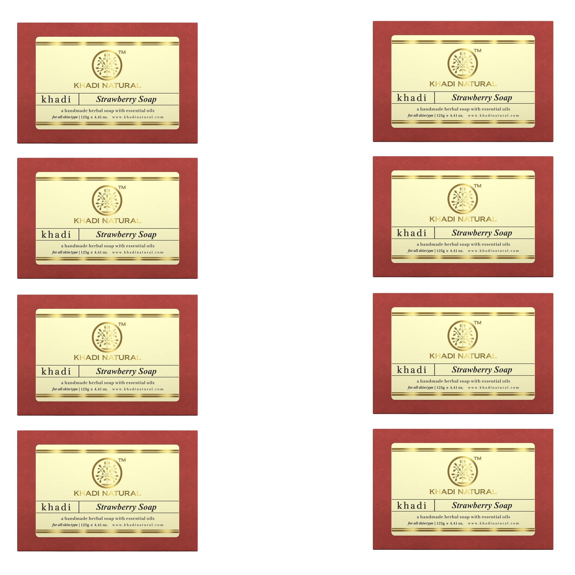 Khadi Natural Strawberry Soap - 125gm 