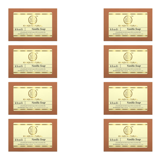 Khadi Natural Vanilla Soap Combo Pack Of 8 – 125gm Each