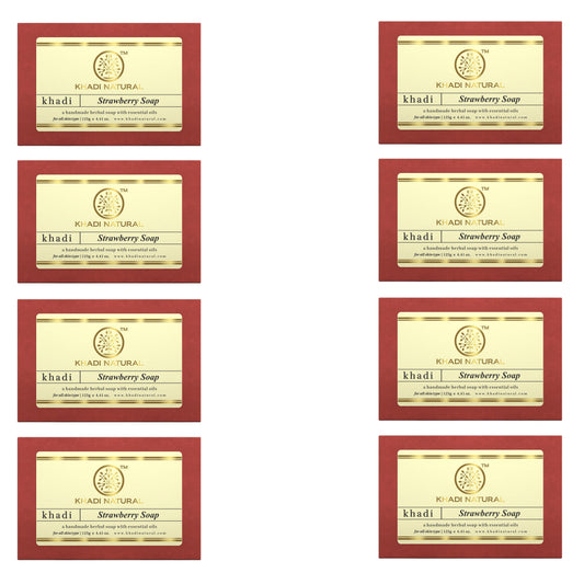 Khadi Natural Strawberry Soap Combo Pack Of 8 – 125gm Each