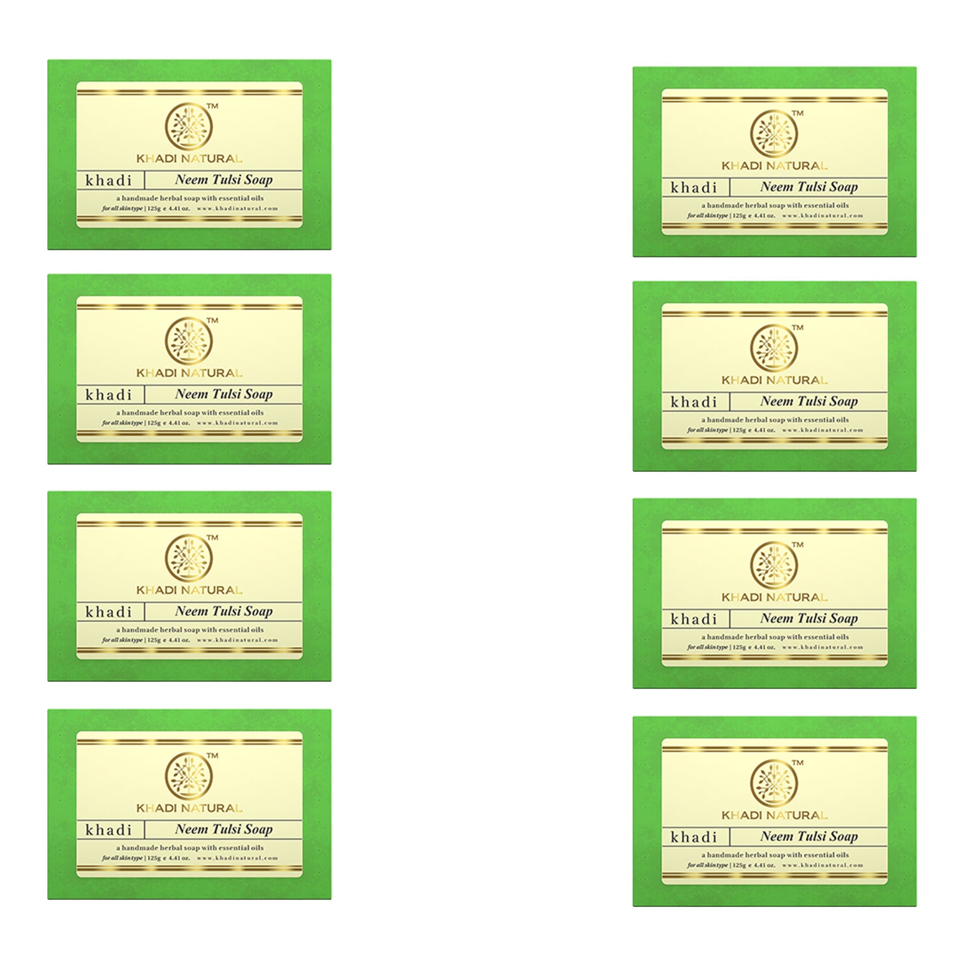 Khadi Natural Neem-Tulsi Soap Combo Pack Of 8 – 125gm Each 