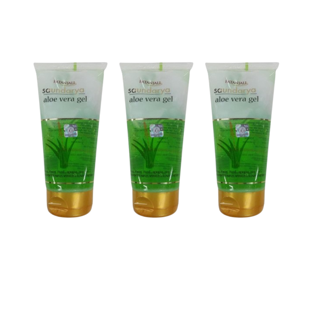 Patanjali Saundarya Aloe Vera Gel | Pure Ayurvedic Aloe Gel for Skin, Hair & Sunburn Relief 