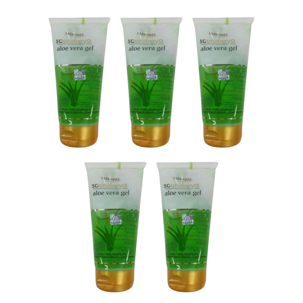 Patanjali Saundarya Aloe Vera Gel | Pure Ayurvedic Aloe Gel for Skin, Hair & Sunburn Relief 